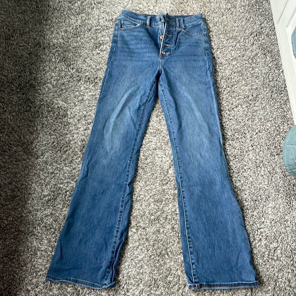 Express Super High Rise Bootcut Jeans